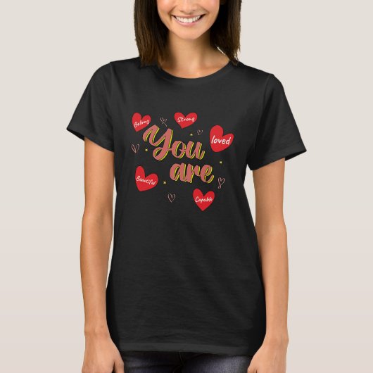 Love Heart Quote Valentine's Day  Romance T-shirt (Voorkant)