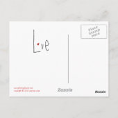 Love Heart Red Briefkaart (Achterkant)