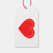 Love Heart Red Valentijns Gift Labels Cadeaulabel (Voorkant)
