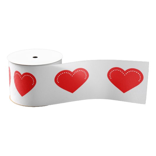 Love Heart Red Valentijns Grosgrain Ribbon Grosgrain Lint (Spoel)