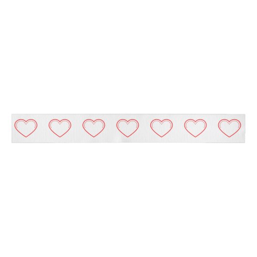 Love Heart Red Valentijns Grosgrain Ribbon Grosgrain Lint (Voorkant)