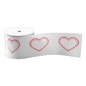 Love Heart Red Valentijns Grosgrain Ribbon Grosgrain Lint (Spoel)