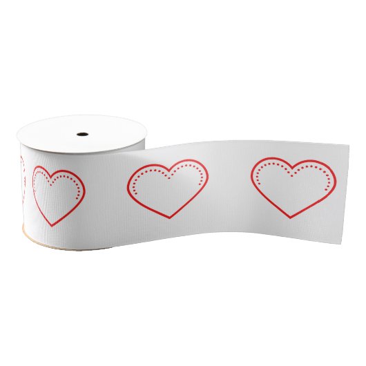 Love Heart Red Valentijns Grosgrain Ribbon Grosgrain Lint (Spoel)