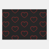 Love Heart Red Valentijnse Inpakpapier Vel (Voorkant 3)