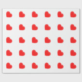 Love Heart Red Valentijns's rapping Paper Cadeaupapier (Vlak)