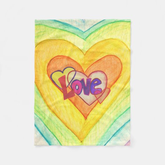 Love Heart Rings Chemo Blanket Fleece Deken (Voorkant)