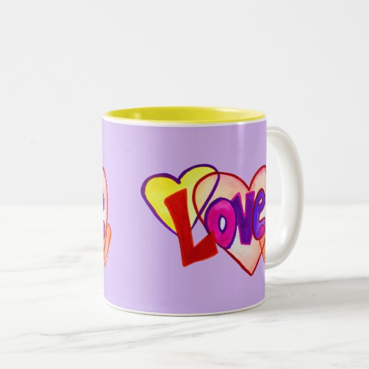 Love Heart Rings Custom Coffee of Mokken (Voorkant rechts)
