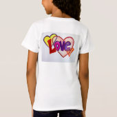 Love Heart Rings Inspirerend Word Art Shirt (Achterkant)