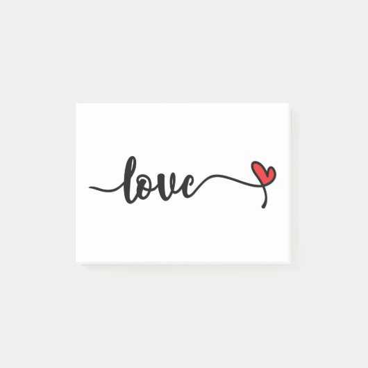 Love Heart Romance Post-it® Notes (Voorkant)