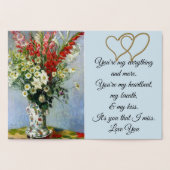 Love Heart Romantic Flora Love Destiny Destiny's Folie Kaarten (Binnen)