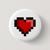 Love Heart Ronde Button 3,2 Cm (Voorkant)
