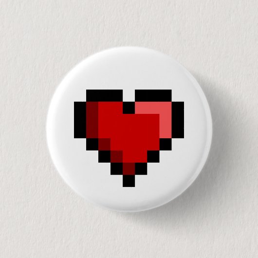 Love Heart Ronde Button 3,2 Cm (Voorkant)