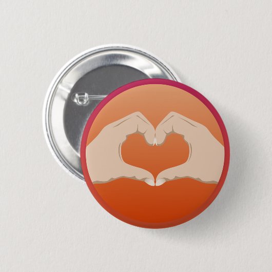 Love Heart Ronde Button 5,7 Cm (Voorkant /achterkant)