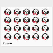 Love Heart Round Sticker (Vel)
