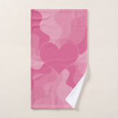 Love Heart - Roze Bad Handdoek (Handdoek)
