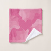 Love Heart - Roze Bad Handdoek (Wasdoekje)