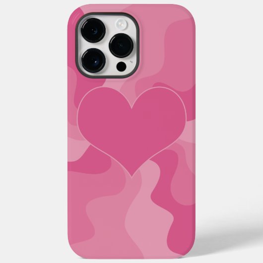 Love Heart - Roze Case-Mate iPhone Case (Achterkant)
