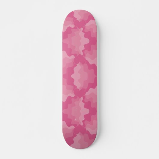 Love Heart - Roze Persoonlijk Skateboard (Voorkant)