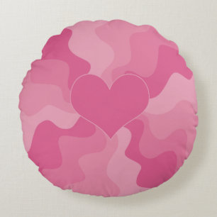 Love Heart - Roze Rond Kussen