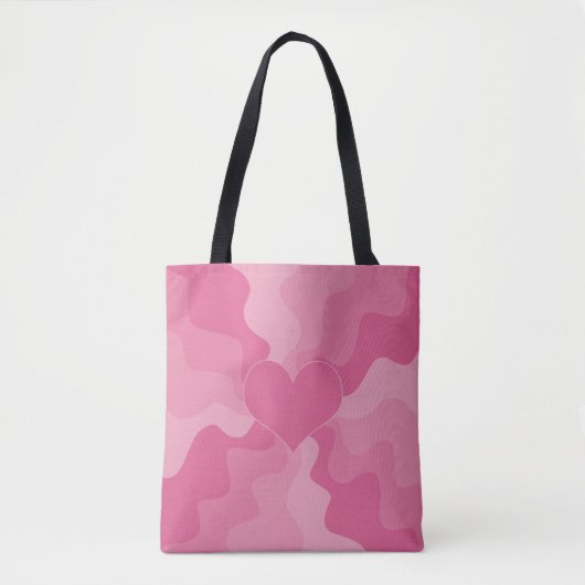 Love Heart - Roze Tote Bag (Voorkant)