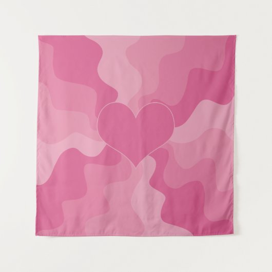 Love Heart - Roze Wandkleed (Voorkant)