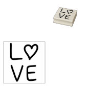 Love Heart Rubberstempel (Gestempeld)