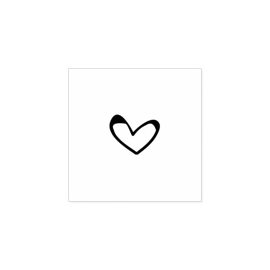 Love Heart Salon Coffee Loyalty Stamp Rubberstempel (Afrduk)