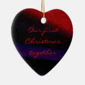Love Heart Samen Forever Keramisch Ornament (Rechts)