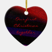 Love Heart Samen Forever Keramisch Ornament (Voorkant)