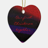 Love Heart Samen Forever Keramisch Ornament (Links)