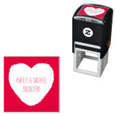 Love Heart Save the Date Wedding Zelfinktende Stempel (In situ)