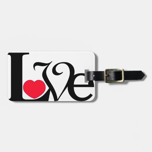 Love Heart Say Baggage Label Bagagelabel (Voorkant horizontaal)