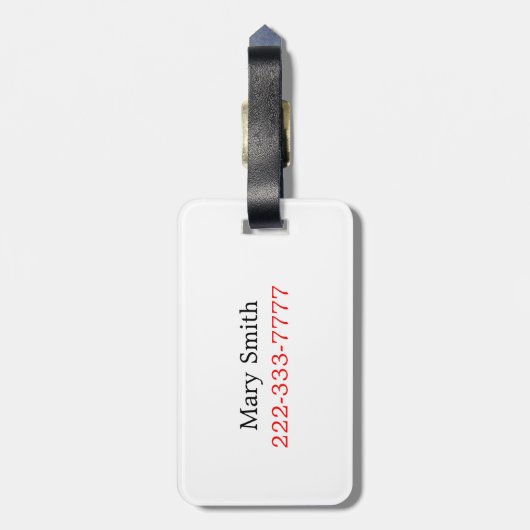 Love Heart Say Baggage Label Bagagelabel (Achterkant verticaal)