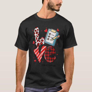 LOVE Heart School Secretary Life Valentijnsdag Gi T-shirt