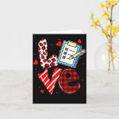 Love Heart School Secretary Life Valentines Day Gi Kaart (Gele Bloem)