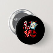 Love Heart School Secretary Life Valentines Day Gi Ronde Button 5,7 Cm (Voorkant /achterkant)