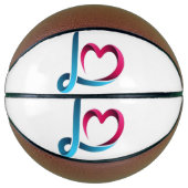 Love Heart Script Basketball - Custom Romantic Basketbal (Voorkant)