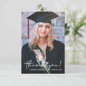 Love Heart Script Class of 2023 Afstuderen Photo Bedankkaart (Staand voorkant)