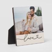Love Heart Script Ivoren Fotodisplay Fotoplaat (Voorkant)