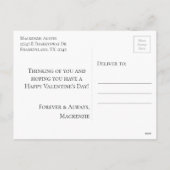 Love Heart Script | Moderne rode Valentijn Feestdagenkaart (Achterkant)