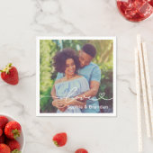 Love Heart Script Personalized Weddenfoto Servet (Insitu)