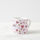 Love Heart Sewing Waterverf Espresso Kop (Voorkant rechts)