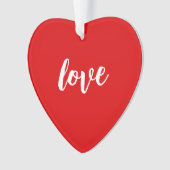 Love Heart Shape-kerstboomversiering Ornament (voorkant)