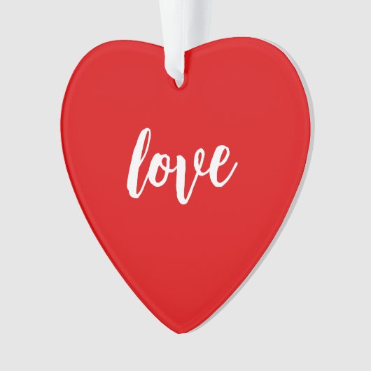 Love Heart Shape-kerstboomversiering Ornament (voorkant)