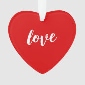 Love Heart Shape-kerstboomversiering Ornament (voorkant)