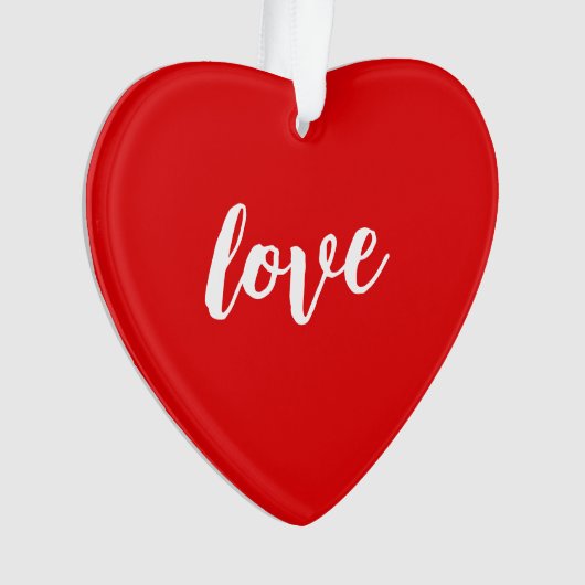 Love Heart Shape-kerstboomversiering Ornament (voorkant)
