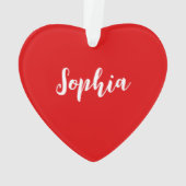 Love Heart Shape-kerstboomversiering Ornament (achterkant)