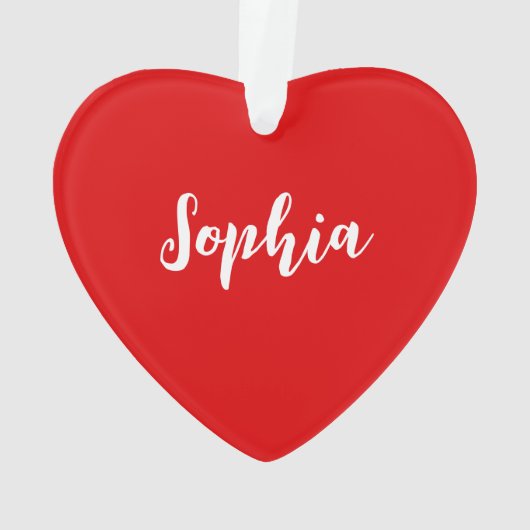 Love Heart Shape-kerstboomversiering Ornament (achterkant)