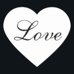 Love Heart Shape Sticker for Wedding Favor<br><div class="desc">Eenvoudig aangepaste bruiloft-envelop en bruiloft begunstigt sticker. U kunt het gebruiken zoals het is of u kunt de tekst,  de tekstkleur,  de doopvont of de grootte veranderen om uw trouwkantoorkleuren aan te passen. U kunt de achtergrond van het hart van wit in een andere kleur ook veranderen.</div>