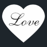 Love Heart Shape Sticker for Wedding Favor<br><div class="desc">Eenvoudig aangepaste bruiloft-envelop en bruiloft begunstigt sticker. U kunt het gebruiken zoals het is of u kunt de tekst,  de tekstkleur,  de doopvont of de grootte veranderen om uw trouwkantoorkleuren aan te passen. U kunt de achtergrond van het hart van wit in een andere kleur ook veranderen.</div>